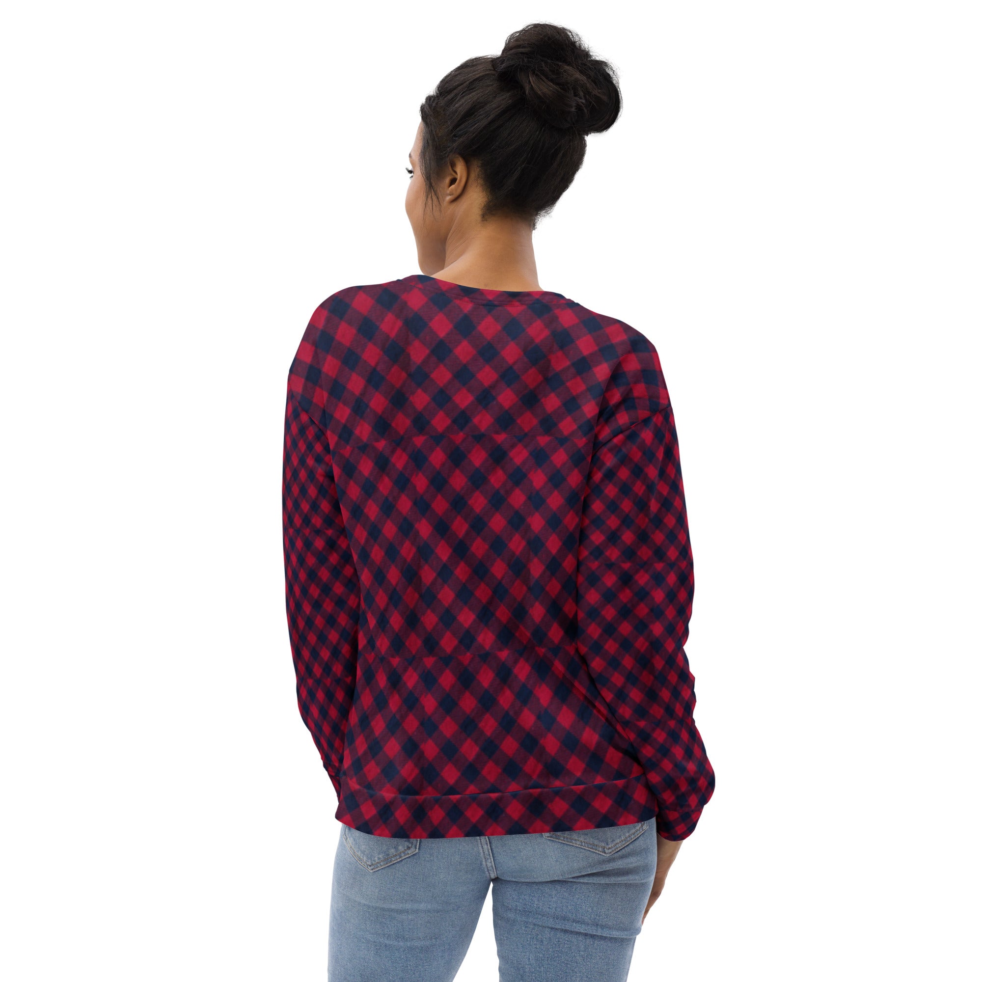Plaid "Santa" Christmas Shirt. Christmas Sweater Alternative. Unisex Party Sweatshirt or Pullover. WickedYo.